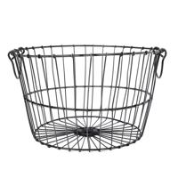 Diversen Mand jill grijs metaal rond 28x28x18cm Diversen Mand jill grijs metaal rond 28x28x18cm
