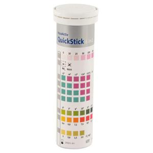 Oase AquaActiv QuickSticks 6in1 Vijver Teststrips - Waterkwaliteit Analyse, 50 Stuks