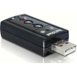 DeLOCK 61645 tussenstuk voor kabels USB 2.0 2x 3,5 Zwart