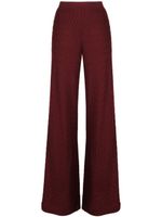 Missoni pantalon en maille à coupe évasée - Rouge