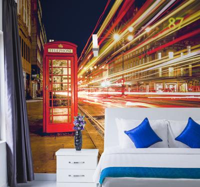 Fotobehang slaapkamer london straat