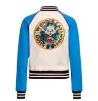 Queen Kerosin Wonder Cat College Jacket Blue Cream-XL