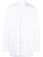 Kiton chemise en coton à col pointu - Blanc - thumbnail