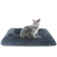 Fluffy kleed voor honden en katten grijs 50x75 cm