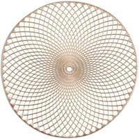 Zeller placemats - rond - mandala - goud - 38 cm - onderleggers