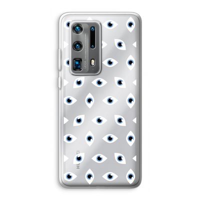 Eyes pattern: Huawei P40 Pro Plus Transparant Hoesje