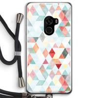 Gekleurde driehoekjes pastel: Xiaomi Mi Mix 2 Transparant Hoesje met koord
