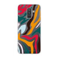 Colored Zebra: Samsung Galaxy A6 Plus (2018) Transparant Hoesje