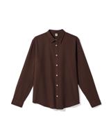 HEMA Herenoverhemd Louis donkerbruin (donkerbruin)