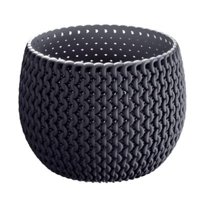 Prosperplast Bloempot Splofy - antraciet - 1400 ml - D18 cm - kunststof - binnen/buiten