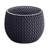 Prosperplast Bloempot Splofy - antraciet - 1400 ml - D18 cm - kunststof - binnen/buiten Prosperplast Bloempot Splofy - antraciet - 1400 ml - D18 cm - kunststof - binnen/buiten