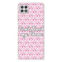 Samsung Galaxy A22 5G Silicone-hoesje Flowers Pink DTMP