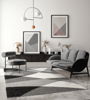 Vloerkleed Thales, modern, laagpolig, voor woonkamer, slaapkamer, contour, geometrische patronen, golvend patroon, grijs-240x330 cm Vloerkleed Thales, modern, laagpolig, voor woonkamer, slaapkamer, contour, geometrische patronen, golvend patroon, grijs-240x330 cm