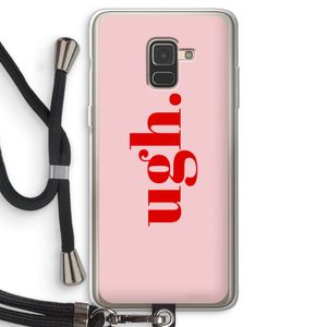 Ugh: Samsung Galaxy A8 (2018) Transparant Hoesje met koord