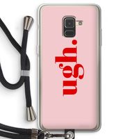 Ugh: Samsung Galaxy A8 (2018) Transparant Hoesje met koord