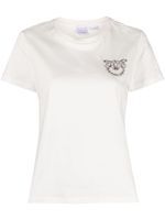 PINKO t-shirt en coton à logo strassé - Blanc