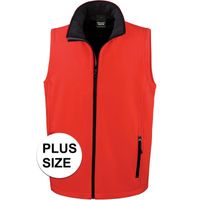 Grote maten softshell outdoor bodywarmer rood voor heren 4XL (48/60)  -