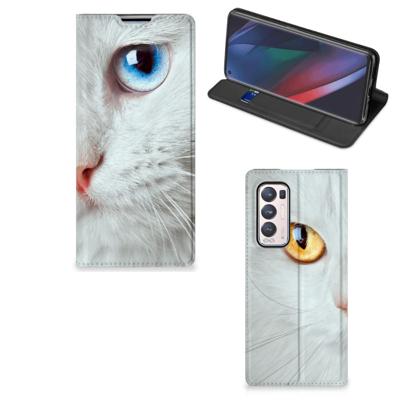 OPPO Find X3 Neo | Hoesje maken | Witte Kat