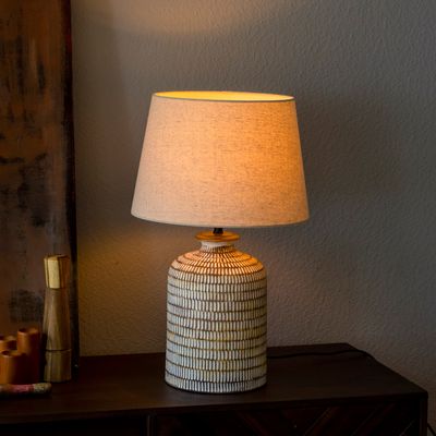 Dutchbone Tafellamp 'Russel' Keramiek, kleur Naturel