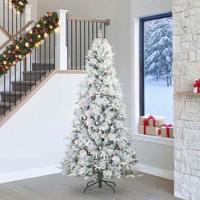 VidaXL Kunstmatige inklapbare kerstboom wit 240 cm pe en pvc