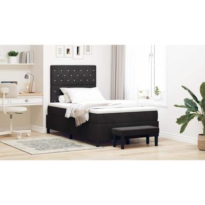 Boxspring bed met matras Zwart 120 x 200 cm Fluweel