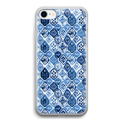 Blauw motief: iPhone SE 2020 Transparant Hoesje