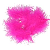 Santex Hobby knutsel veren - 20x - fuchsia roze - 7 cm - sierveren - decoratie - Hobbydecoratieobject - thumbnail