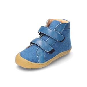 Klittenbandschoen van merino-wolvilt, jeansblauw Maat: 24 - voetlengte 15,6 cm