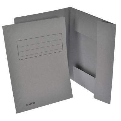 Class&apos;ex dossiermap, 3 kleppen, grijs
