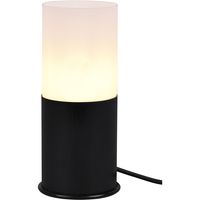 LED Tafellamp - Tafelverlichting - Trion Roba - E27 Fitting - Rond - Mat Zwart - Aluminium