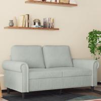Tweezitsbank 120 cm fluweel lichtgrijs