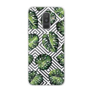 Geometrische jungle: Samsung Galaxy A6 Plus (2018) Transparant Hoesje