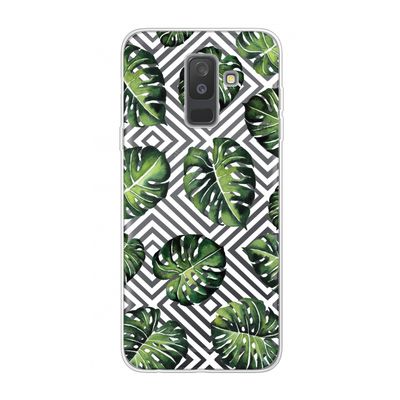 Geometrische jungle: Samsung Galaxy A6 Plus (2018) Transparant Hoesje