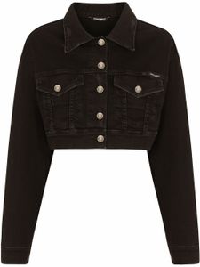 Dolce & Gabbana veste crop en jean - Noir