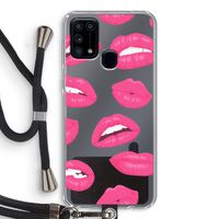 Bite my lip: Samsung Galaxy M31 Transparant Hoesje met koord