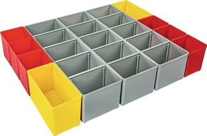 L-BOXX Indelings-set | B349xD265xH63 mm | blauw/geel/oranje/rood/groen/grijs | Blauw/geel/oranje/rood/groen/grijs | 1 stuk - 6000010089 6000010089