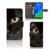 Huawei P Smart 2020 | Telefoonhoesje | Met pasjeshouder | Zwarte Kat