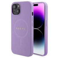 iPhone 15 Guess Saffiano Hybrid Case - MagSafe Compatible - Purple - thumbnail