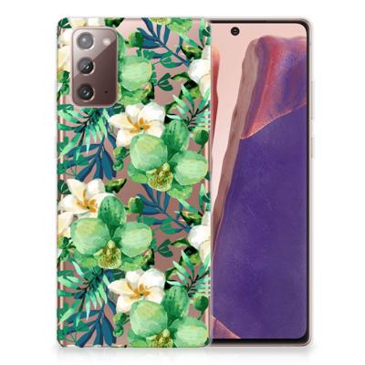 Samsung Note 20 | TPU Case | Orchidee Groen Samsung Note 20 | TPU Case | Orchidee Groen