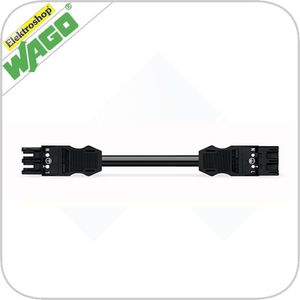 Wago Koppelkabel male-fem 2m 3x1.5 zwart 771 9993 006 201 Winsta