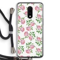 Kleine roosjes: OnePlus 7 Transparant Hoesje met koord