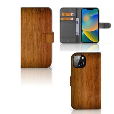 Apple iPhone 14 | Book Style Case | Donker Hout
