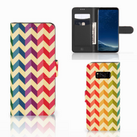 Samsung Galaxy S8 Telefoon Hoesje Zigzag Multi Color - thumbnail