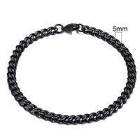 Stalen heren armband LGT JWLS Gourmet schakel Zwart 5mm-21cm