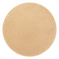 Feeric placemat/onderlegger - goud - rond - D38 cm - glitters - jute&nbsp; - Placemats