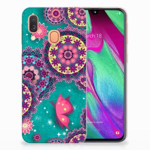 Samsung Galaxy A40 Hoesje maken Cirkels en Vlinders