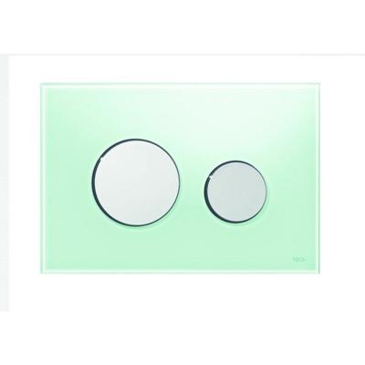 Tece TeceLoop duwplaat groen glas knoppen chroom blinkend 9.240.653