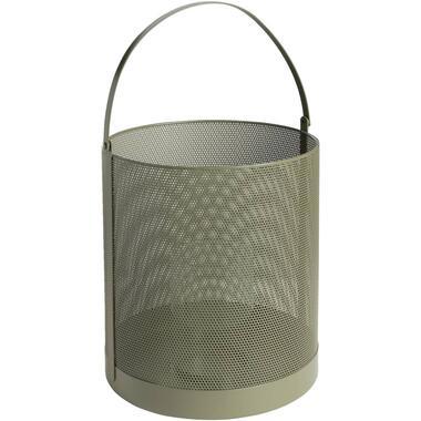 Windlicht Malaga - groen - 20xØ20 cm - Leen Bakker