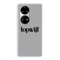 Topwijf Grijs Zwart: Huawei P50 Pro Transparant Hoesje