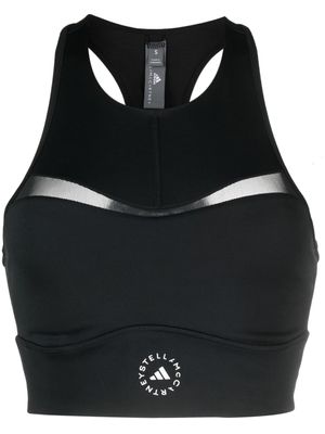 adidas by Stella McCartney haut crop Training à logo imprimé - Noir